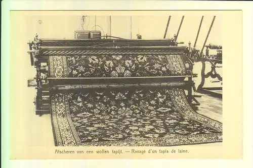 BERUFE - Technik - Teppichschnitt, Afscheren v.e. wollen tapijt - Rasage d'un tapis de laine - Tapestry shearing