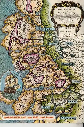 LANDKARTEN / MAPS - NORDFRIESLAND, historisch