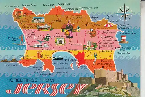 LANDKARTEN / MAPS - JERSEY