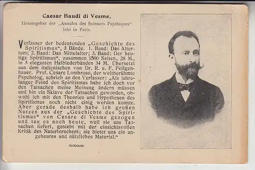 BERÜHMTE PERSONEN, Caesar Baudi di Vesme, Spiritist, Literat , kl. Druckstellen
