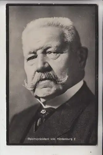 BERÜHMTE PERSONEN, von Hindenburg, Trauerkarte
