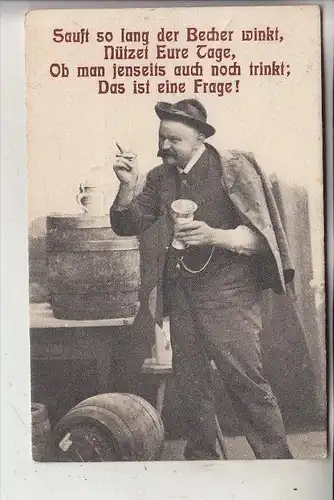HUMOR - BIER, Sauft so lang der Becher ...., 1907
