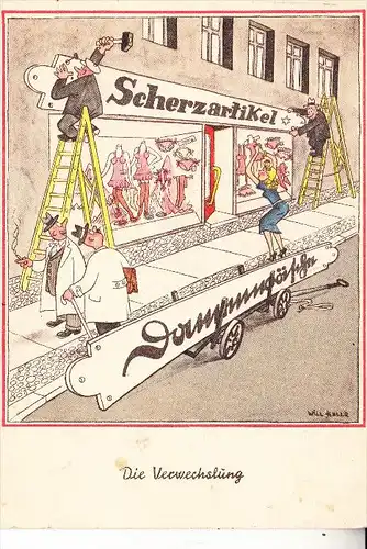 HUMOR - "Die Verwechslung", Künstler Willi Halle