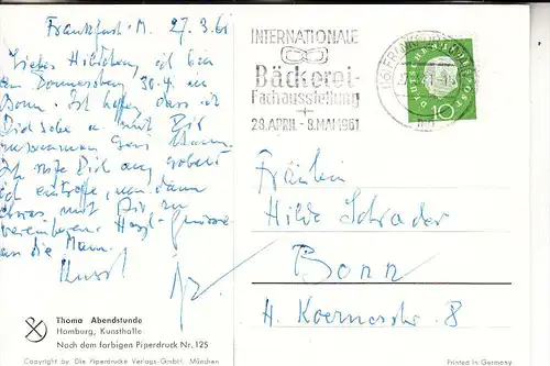 BERUFE - BÄCKER / Baker / Boulanger - Sonderstempel 1961, Int. Bäckerei-Fachausstellung Frankfurt