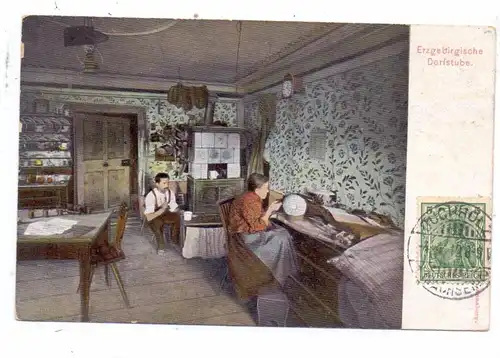 LANDWIRTSCHAFT - Erzgebirgische Dorfstube, 1912