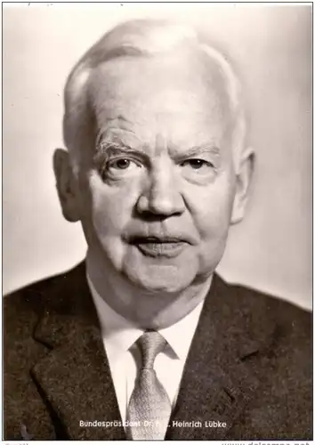POLITIK - HEINRICH LÜBKE, Bundespräsident