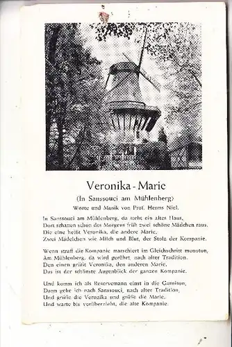 0-1500 POTSDAM, Sanssouci, Liederkarte "Veronika-Marie", kl. Fleck