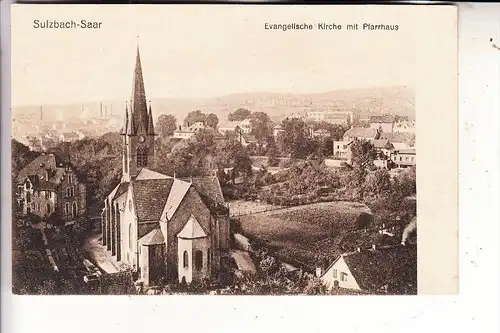 6603 SULZBACH, Evangelische Kirche mit Pfarrhaus