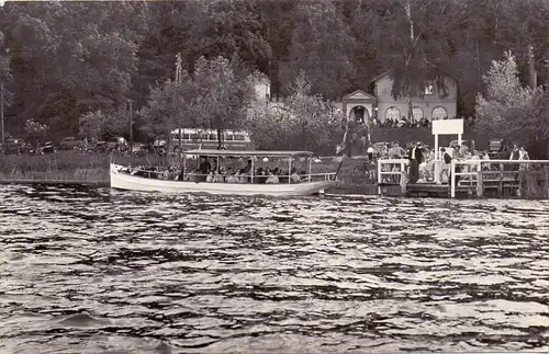 0-1276 BUCKOW, Scharmützelsee, Fischerkehle, Personen - Binnenschiff, 1963