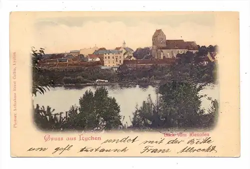 0-2093 LYCHEN, Blick v. Kienofen, 1900, Color, Bahnpost Templin-Fürstenberg, Schiffspost Sassnitz-Trelleborg
