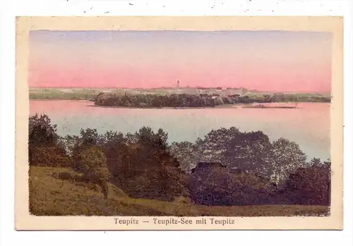 0-1612 TEUPITZ, Teupitz-See mit Teupitz, color