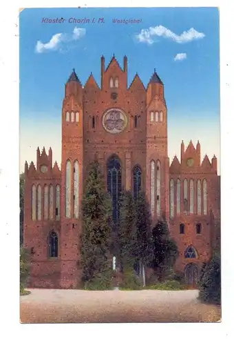 0-1301 CHORIN, Kloster, Westgiebel, 1921