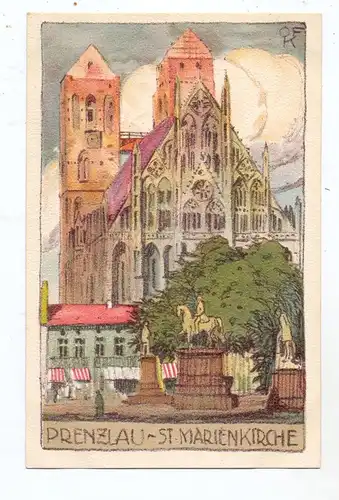 0-2130 PRENZLAU, St. Marienkirche, Steindruck
