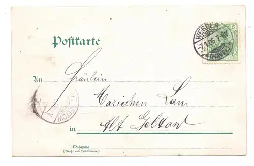0-1512 WERDER / Havel, Lithographie, 1905, Baumblüte