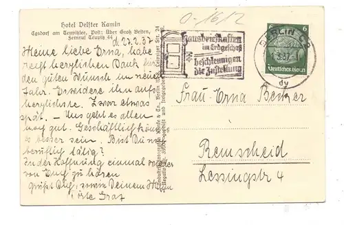 0-1612 TEUPITZ, Hotel Delfter Kamin, Luftaufnahme, 1937