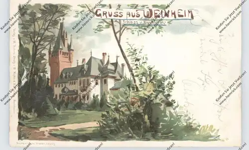 6940 WEINHEIM, Gruss aus..., Schloss von Berckheim, , 1898