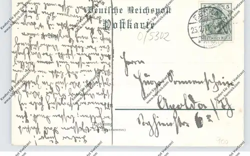 0-5302 BAD BERKA, Kaiser Wilhelmsburg, Ortsansicht mit Bahnhof, Lithographie