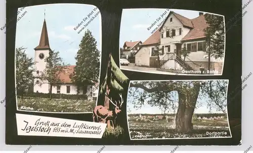 7261 OBERREICHENBACH - IGELSLOCH, Gasthaus zum Rößle, Dorfpartie, Kirche