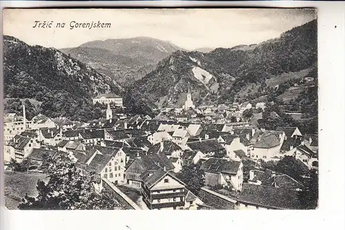 SLOWENIEN -  MONFALCONE / Oberkrain, Panorama, Bahnpost / TPO / Ambulant, Postablage - Stempel, 1908