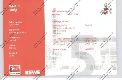SPORT - FUSSBALL - 1.FC KÖLN - MARTIN LANIG