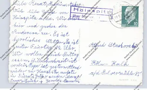 0-6521 HAINSPITZ, Konsum-Gaststätte, Landpost-Stempel, 1963