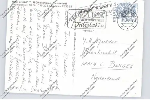 CH 3800 INTERLAKEN BE, Hotel Crystal, Pferdedroschke