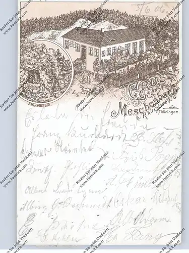 0-6404 MESCHENBACH, Lithographie, Gasthof zur Zinselhöhle