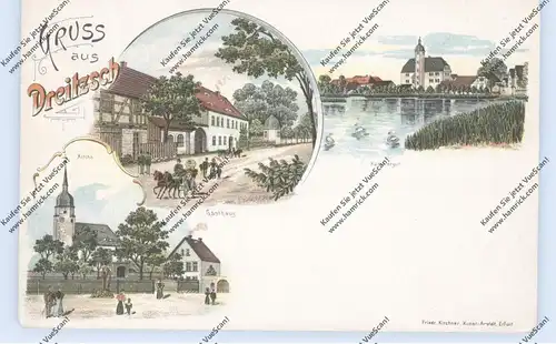0-6712 TRIPTIS - DREITZSCH, Lithographie, Gasthof, Kirche, Kammergut