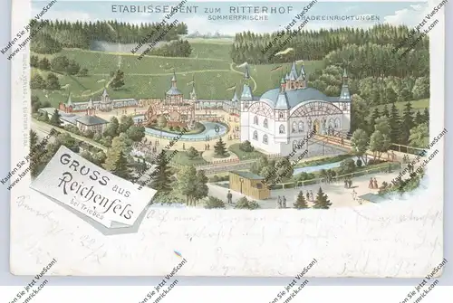 0-6573 HOHENLEUBEN - REICHENFELS, Lithographie, Etablissement zum Ritterhof