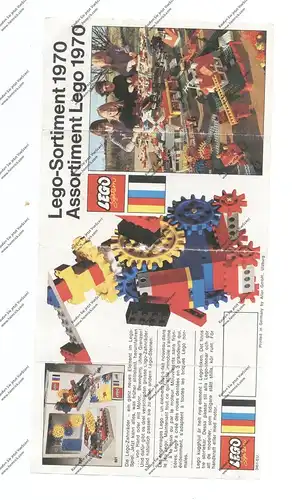 SPIELZEUG - LEGO, Sortiment / Assortiment 1970, Faltblatt