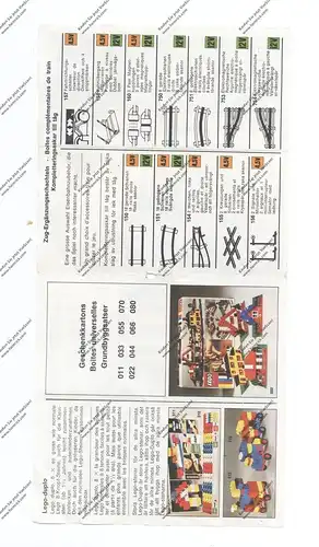SPIELZEUG - LEGO, Sortiment / Assortiment 1970, Faltblatt