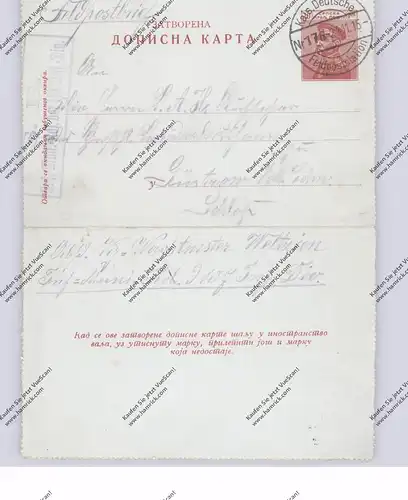 SRBIJA / SERBIEN, Kartenbrief K17, 1915, Deutsche Feldpost, Kais. Deutsche Feldpoststation 176