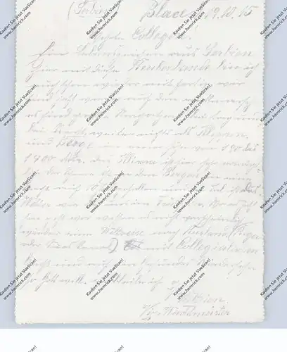 SRBIJA / SERBIEN, Kartenbrief K17, 1915, Deutsche Feldpost, Kais. Deutsche Feldpoststation 176