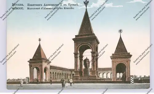RU 101000 MOSKAU / MOSCOW, Monument d'Alexandre II au Kremlin