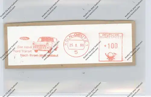 FORD -TRANSIT, 1966, Maschinenwerbestempel, Köln-Deutz