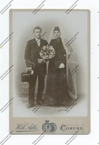 8630 COBURG, Photographie Wilhelm Adler, Allee 6 & Steinweg 68, Nat. Liebermann und Frau, Hochzeitsphoto