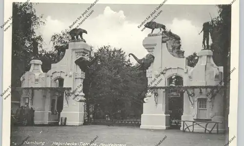 2000 HAMBURG - STELLINGEN, Hagenbeck, Zoo, Haupteingang, 1955