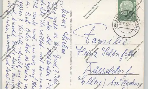 3575 KIRCHHAIN, Blauer Löwe, 1957, kl. Eckknick
