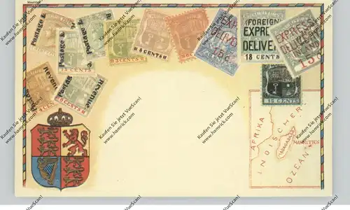 MAURITIUS, stamp card, embossed, REPRO