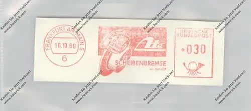 AUTO - ATE Scheibenbremsen, Maschinenwerbestempel, Frankfurt  1969