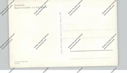 RU 214000 SMOLENSK, 2. Weltkrieg, Kasernenstrasse mit Kathedrale