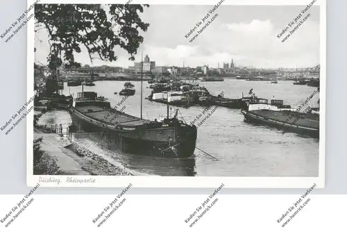 BINNENSCHIFFE - RHEIN, Frachtschiffe bei Duisburg, 1955, MS VENUS