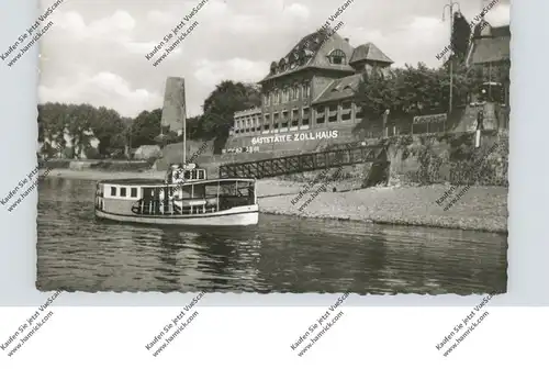 4000 DÜSSELDORF - KAISERSWERTH, Restaurant & Kaffee "Zollhaus", Schiffsanleger, 1961