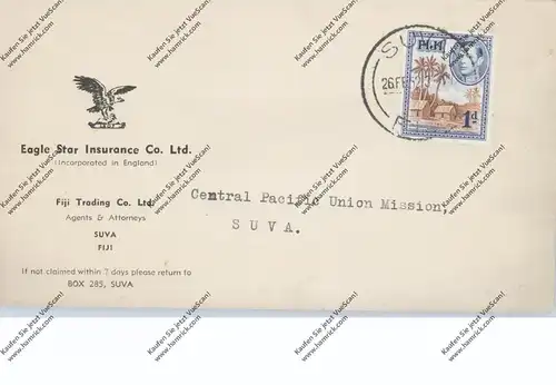 FIJI - 1952, Michel 93, Inlands - Einzelfrankatur