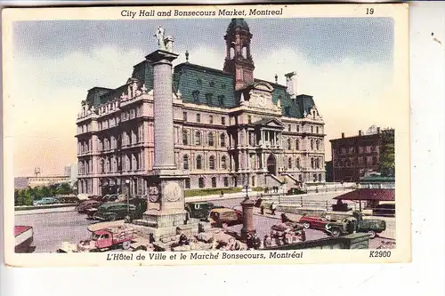 CANADA - QUEBEC - MONTREAL, L'Hotel de Ville & Marche Bonsecours