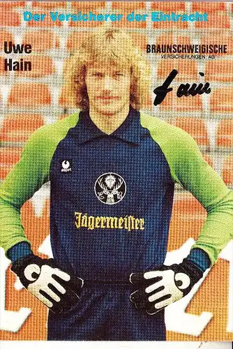 SPORT - FUSSBALL - EINTRACHT BRAUNSCHWEIG - UWE HAIN, Autogramm
