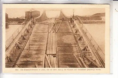 LETTLAND - LIBAU / LIEPAJA, Eisenbahnbrücke vor der Sprengung durch die Russsen