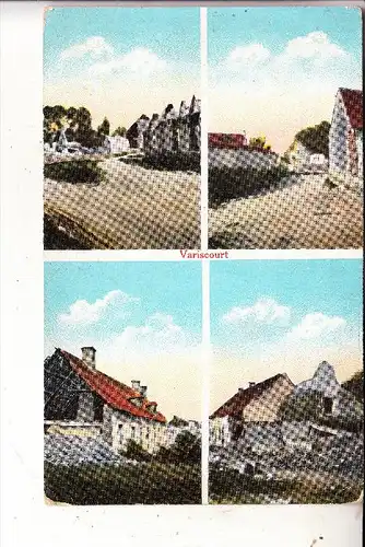 F 02190 VARISCOURT, 1.Weltkrieg, 4 Ansichten