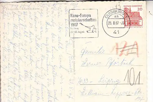 SPORT - RUDERN, KANU - EM 1967, Sonderstempel