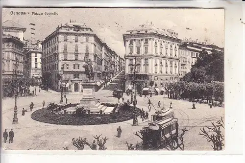 I 16100 GENOVA / GENUA, Piazza Corvetta, Tram